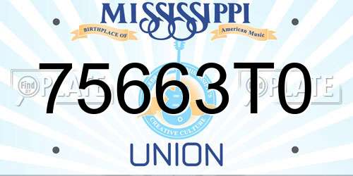 75663T0 Mississippi License Plate