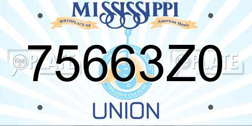 75663Z0 Mississippi License Plate