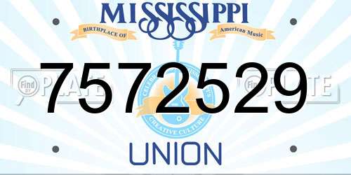 7572529 Mississippi License Plate