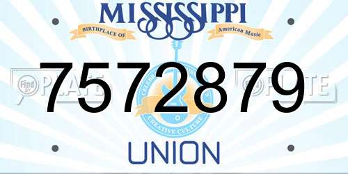 7572879 Mississippi License Plate
