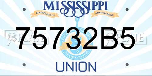75732B5 Mississippi License Plate