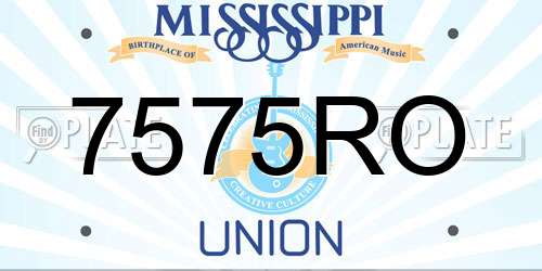 7575RO Mississippi License Plate