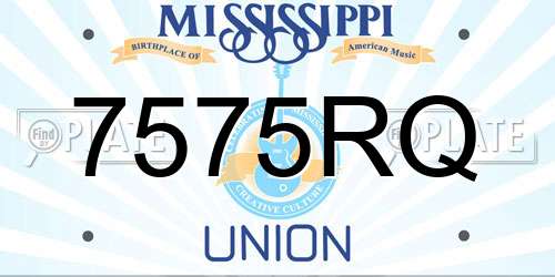7575RQ Mississippi License Plate