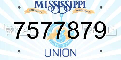 7577879 Mississippi License Plate