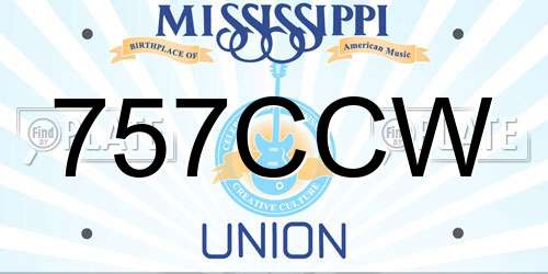 757CCW Mississippi License Plate