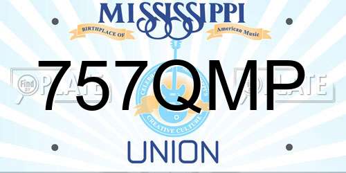 757QMP Mississippi License Plate