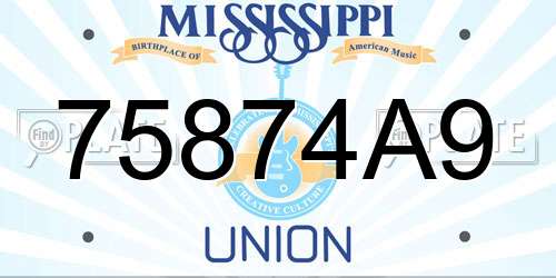 75874A9 Mississippi License Plate