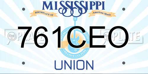 761CEO Mississippi License Plate
