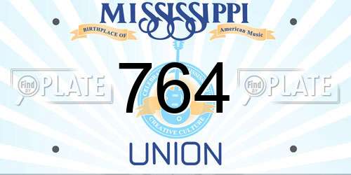 764 Mississippi License Plate