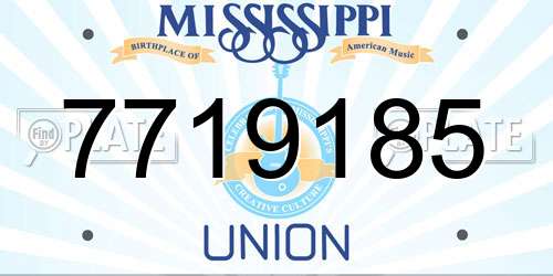 7719185 Mississippi License Plate