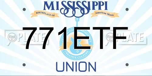 771ETF Mississippi License Plate