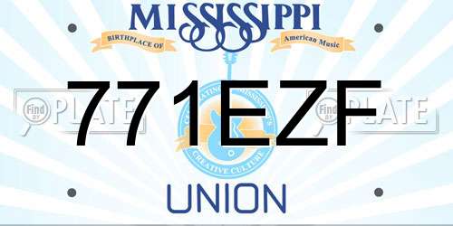 771EZF Mississippi License Plate