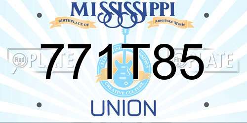 771T85 Mississippi License Plate