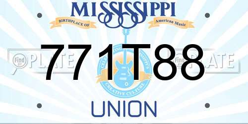 771T88 Mississippi License Plate