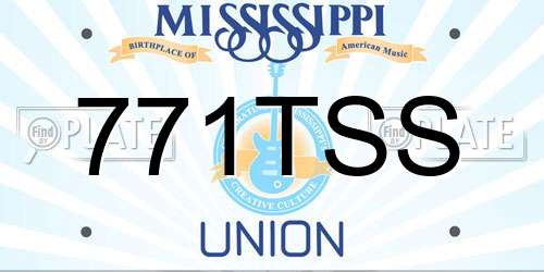 771TSS Mississippi License Plate
