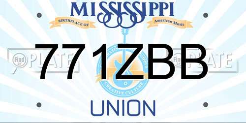 771ZBB Mississippi License Plate