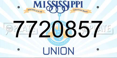 7720857 Mississippi License Plate