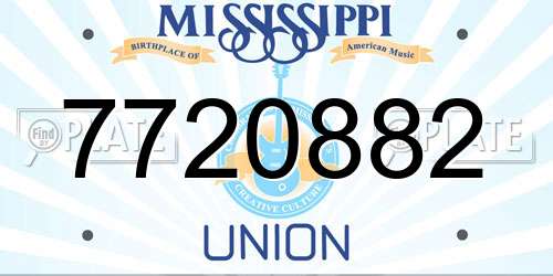 7720882 Mississippi License Plate