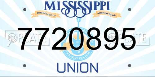 7720895 Mississippi License Plate
