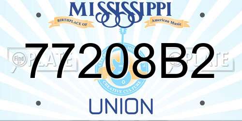 77208B2 Mississippi License Plate