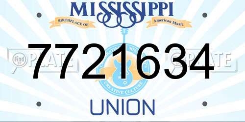7721634 Mississippi License Plate