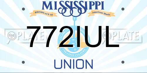 772IUL Mississippi License Plate