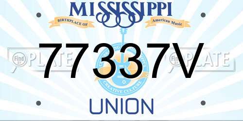 77337V Mississippi License Plate