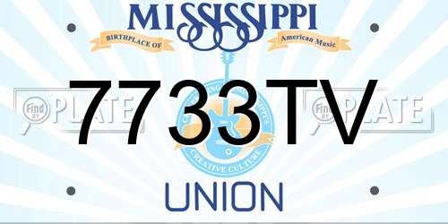 7733TV Mississippi License Plate
