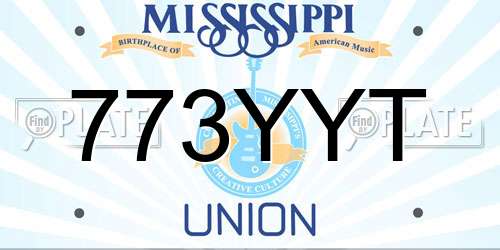 773YYT Mississippi License Plate
