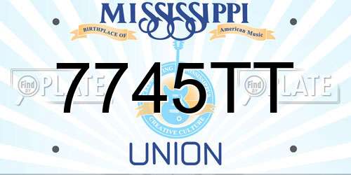 7745TT Mississippi License Plate