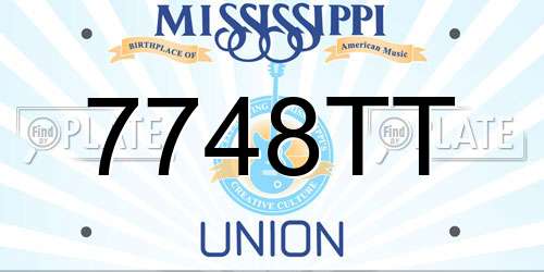 7748TT Mississippi License Plate