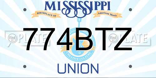 774BTZ Mississippi License Plate