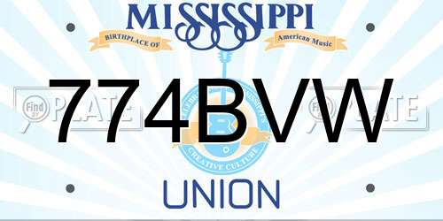 774BVW Mississippi License Plate