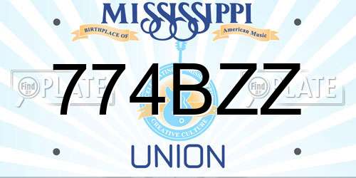 774BZZ Mississippi License Plate