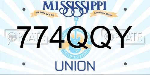 774QQY Mississippi License Plate
