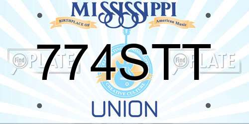 774STT Mississippi License Plate