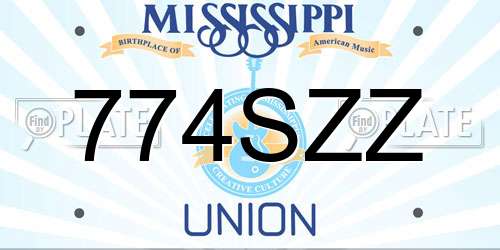 774SZZ Mississippi License Plate