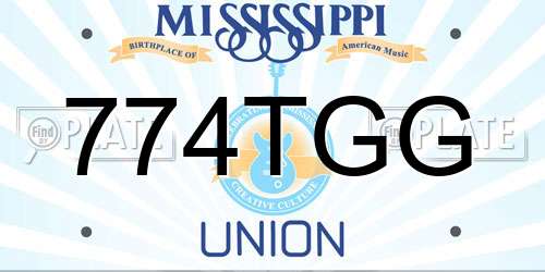 774TGG Mississippi License Plate