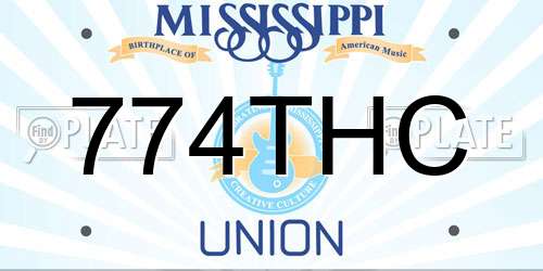 774THC Mississippi License Plate