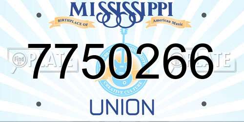 7750266 Mississippi License Plate