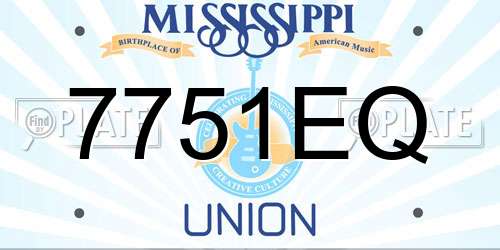 7751EQ Mississippi License Plate