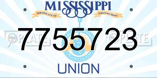 7755723 Mississippi License Plate
