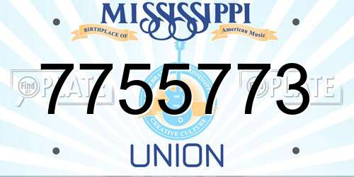 7755773 Mississippi License Plate