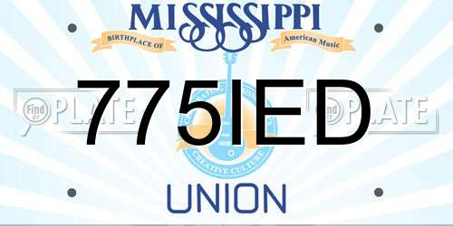 775IED Mississippi License Plate