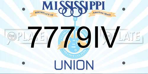 7779IV Mississippi License Plate