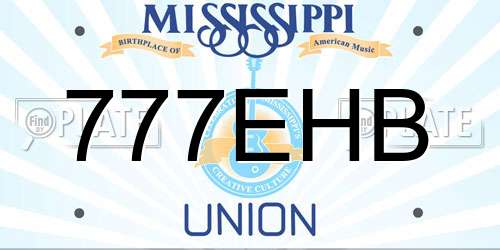 777EHB Mississippi License Plate