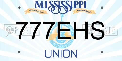 777EHS Mississippi License Plate