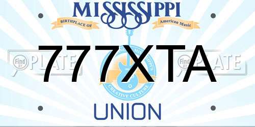 777XTA Mississippi License Plate