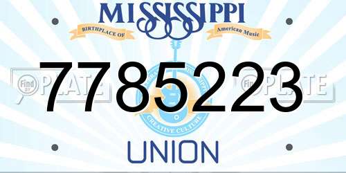 7785223 Mississippi License Plate