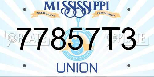 77857T3 Mississippi License Plate